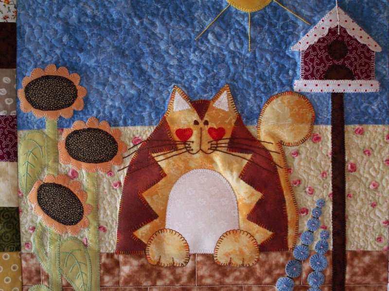 Kočka v zahradě - detail